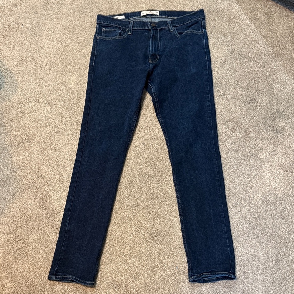 Hollister Dark Wash Skinny Jeans Size 34 X 34